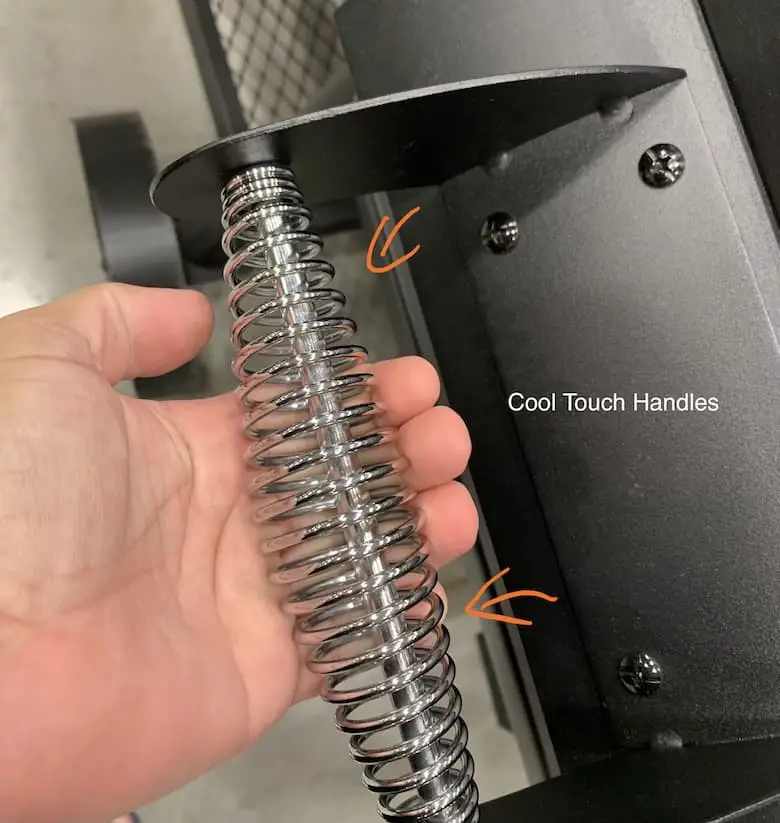 offset smoker cool touch handles