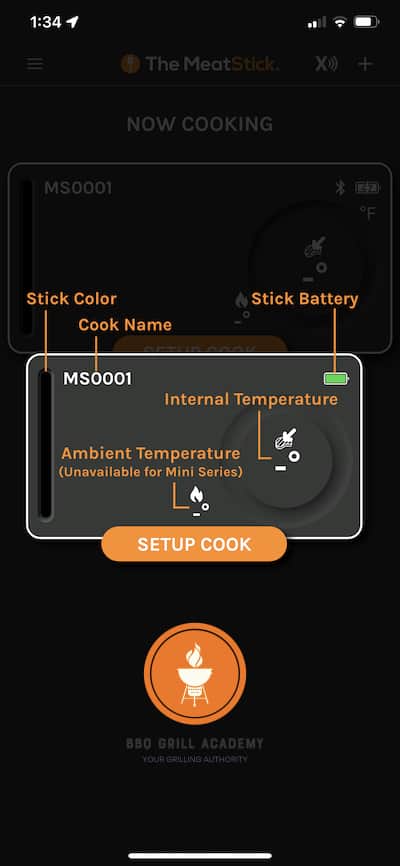 meatstick interactive guide display information