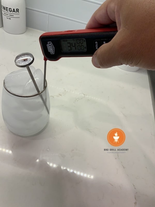 Using other temperature thermometers as control for test