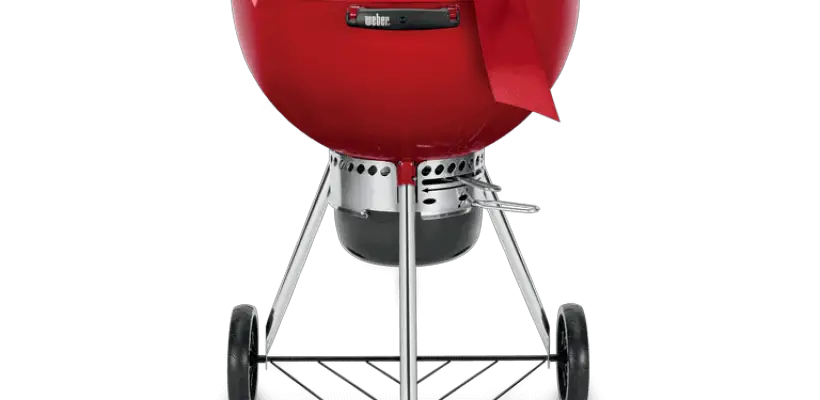 red grill with red bow